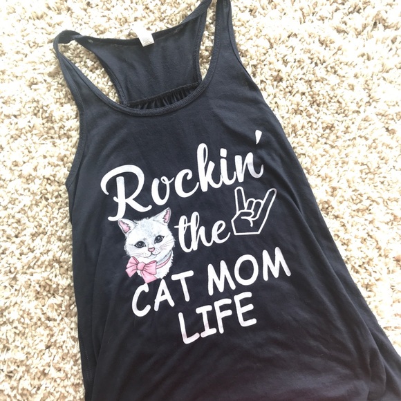 Tops - 🔥😻Cat Mom Life Navy Tank😻🔥
